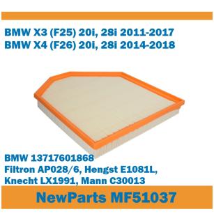 NewParts Filtr powietrza BMW X3 X4 20i 28i zamiennik Filtron AP028/6 MF51037