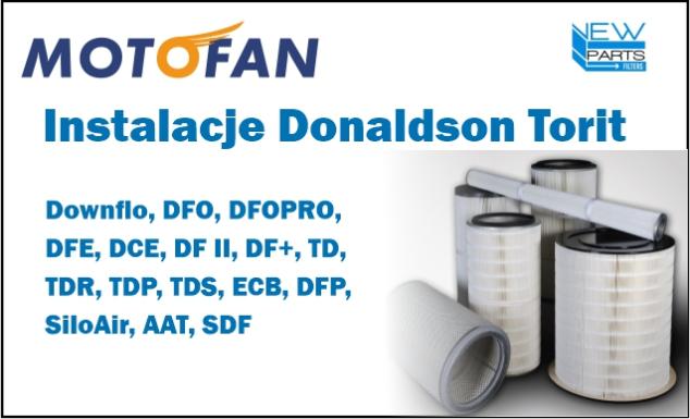 Filtry patronowe do instalacji odpylania Donaldson Torit