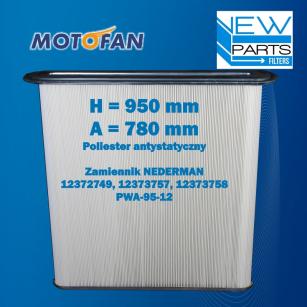 NewParts Patronowy filtr powietrza zamiennik Nederman 12372749, PWA-95-10 MF50090/5