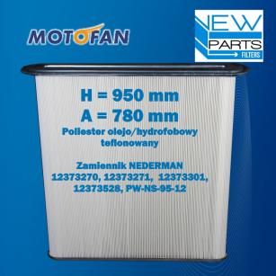 NewParts Patronowy filtr powietrza zamiennik Nederman 12373528, 12373271, PW-NS-95-12 MF50090/2