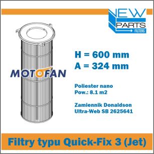 NewParts Patronowy filtr powietrza JET Quick-Fix 3 zamiennik Donaldson 2625641 MF50204/2