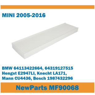 NewParts Filtr kabinowy Mini 2005-2016 zamiennik Filtron K1239 MF90068