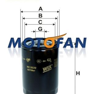 Wix Filters Europe Filtr oleju WL7070