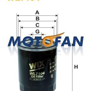 Wix Filters Europe Filtr oleju WL7104