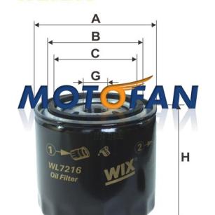 Wix Filters Europe Filtr oleju WL7216