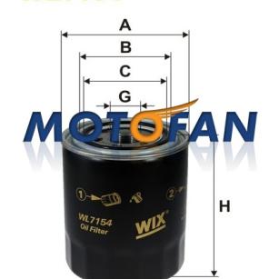 Wix Filters Europe Filtr oleju WL7154