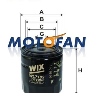 Wix Filters Europe Filtr oleju WL7183