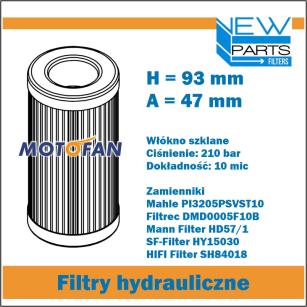 NewParts Filtr hydrauliczny zamiennik PI3205PSVST10 DMD0005F10B HD57/1 HY15030 SH84018 MF71088/1
