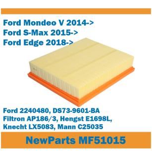 NewParts Filtr powietrza Ford Mondeo V S-Max Edge zamiennik Filtron AP186/3 MF51015